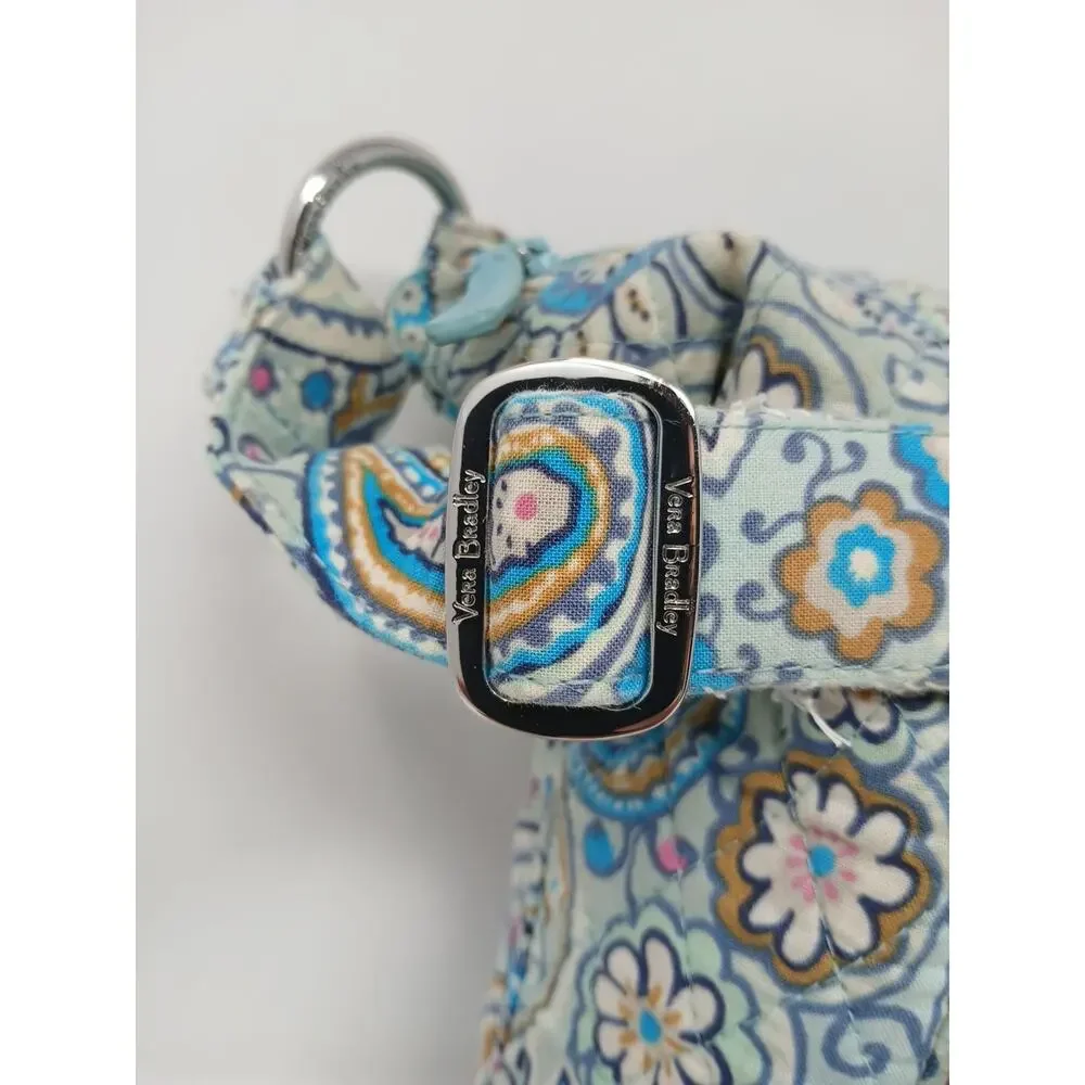 VERA BRADLEY Blue Daisy Dot Paisley Shoulder Strap Purse Bohemian Blue Luxury